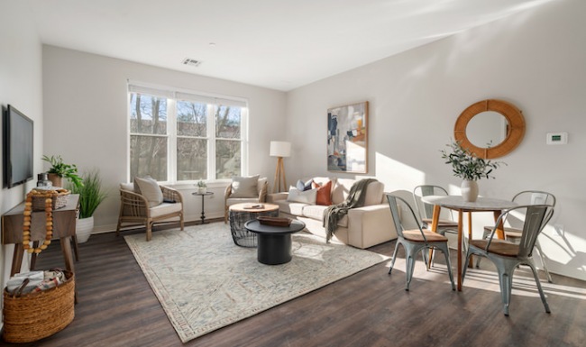 Living and Dining Foxmeadow Farm apartment living room